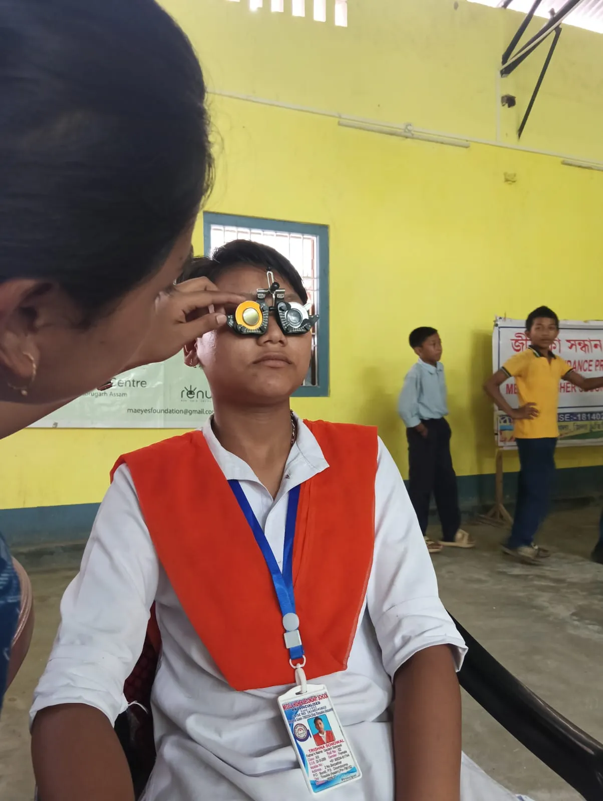 Senior patient receiving diagnostics from the clinical team.